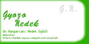 gyozo medek business card
