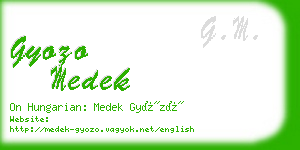 gyozo medek business card